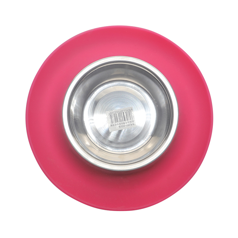 環保硅膠碗紅綠兩色，可供中小型寵物使用