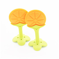 橘子牙膠,水果咬牙膠,硅膠磨牙棒定制!